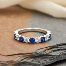 Load image into Gallery viewer, Sapphire With Diamond Ten Stone