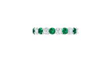 Load image into Gallery viewer, Emerald With Diamond Ten Stone