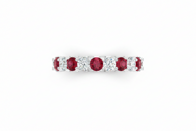 Ruby With Diamond Ten Stone
