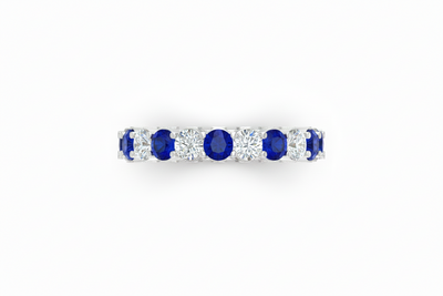 Sapphire With Diamond Ten Stone