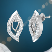 Load image into Gallery viewer, Diamond Illusion Cluster Stud Earrings - Square Double Halo
