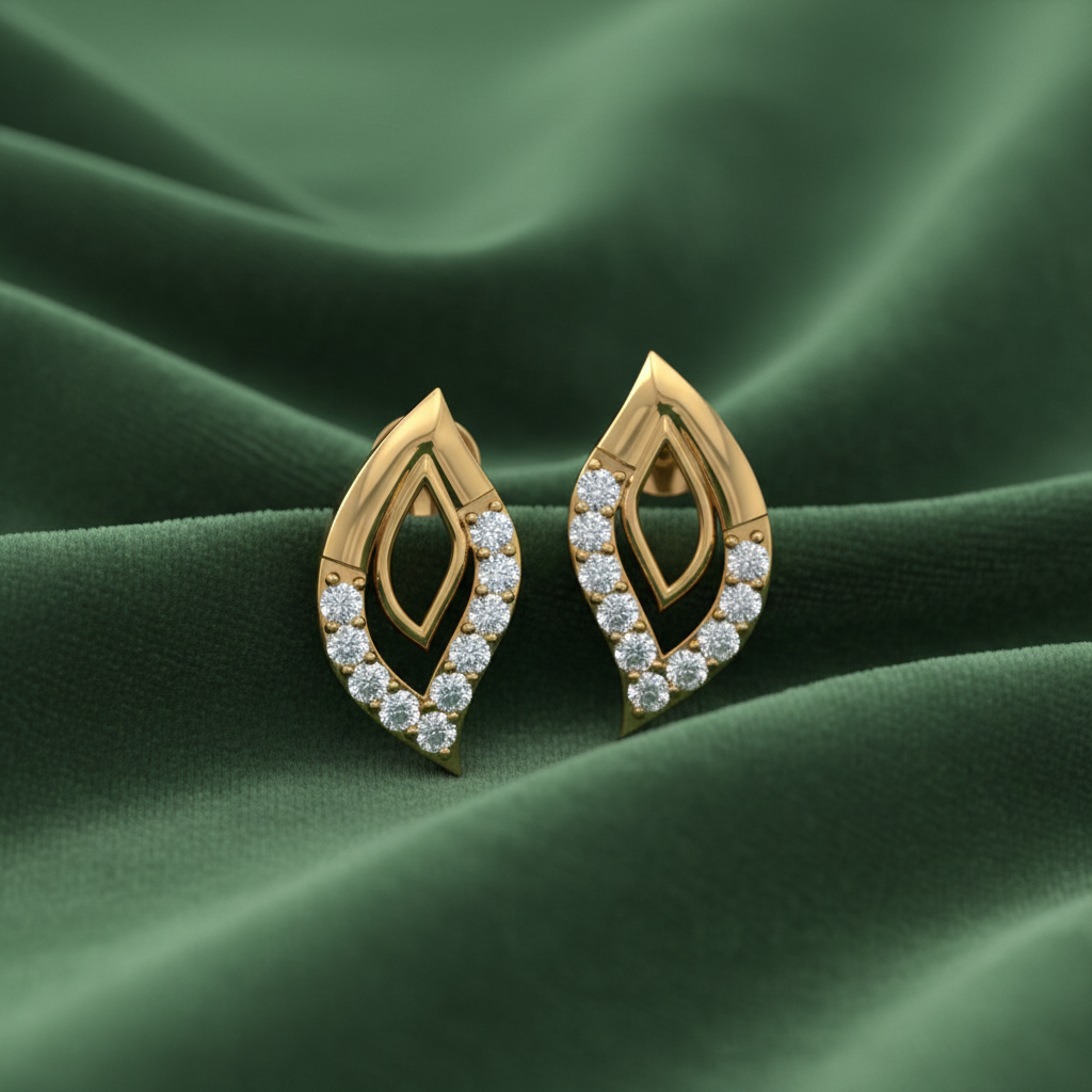 Diamond Illusion Cluster Stud Earrings - Square Double Halo
