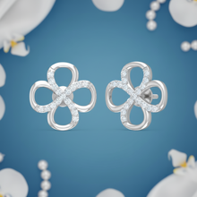 Load image into Gallery viewer, Open Clover Diamond Stud Earrings