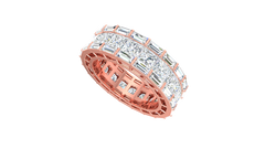 Princess Baguette Two Row Channel Eternity Band