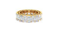 Princess Baguette Two Row Channel Eternity Band