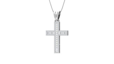Classic Cross Baguette And Round Diamond Cover