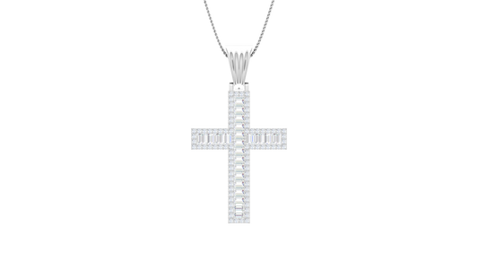 Classic Cross Baguette And Round Diamond Cover