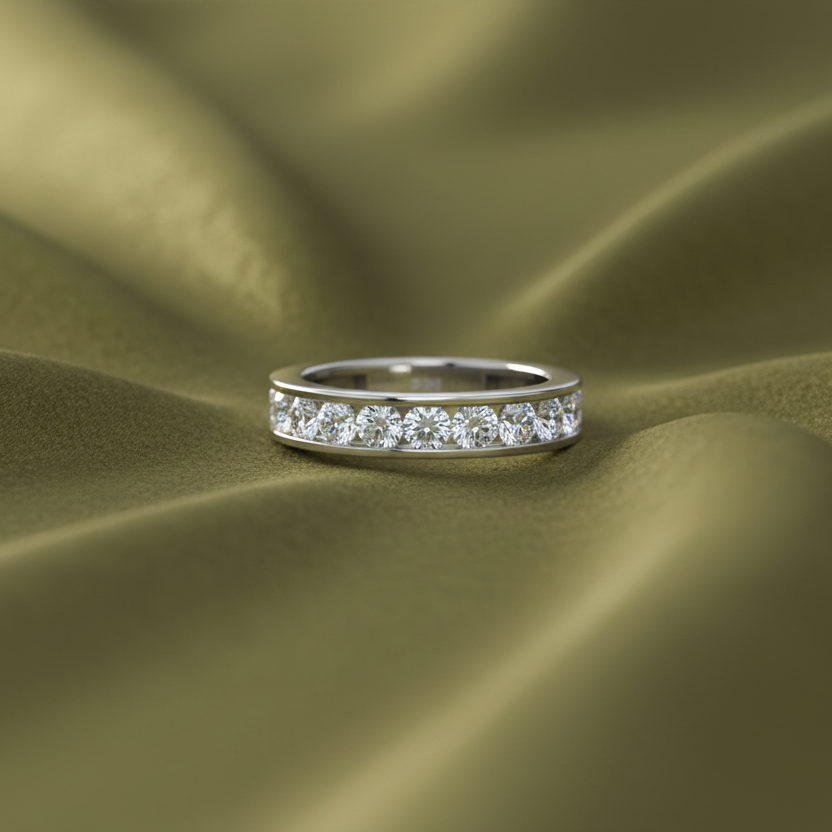 Classic Diamond Channel Wedding Ring
