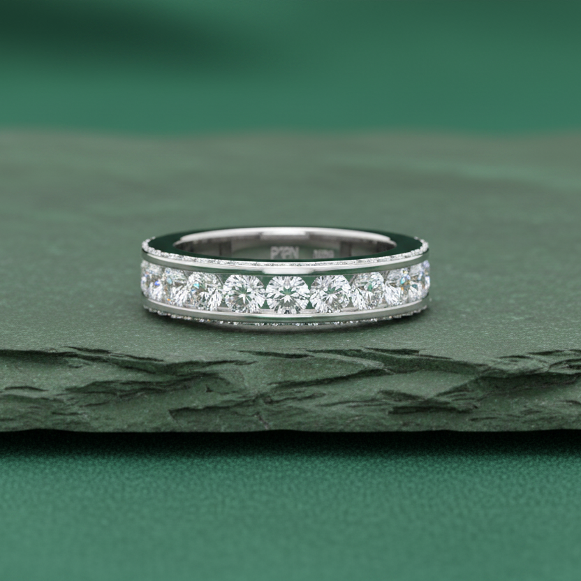 Classic Diamond Channel Wedding Ring