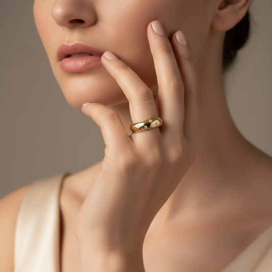 Star-Set Diamond Celestial Constellation Sleek Flush Feminine Luxury