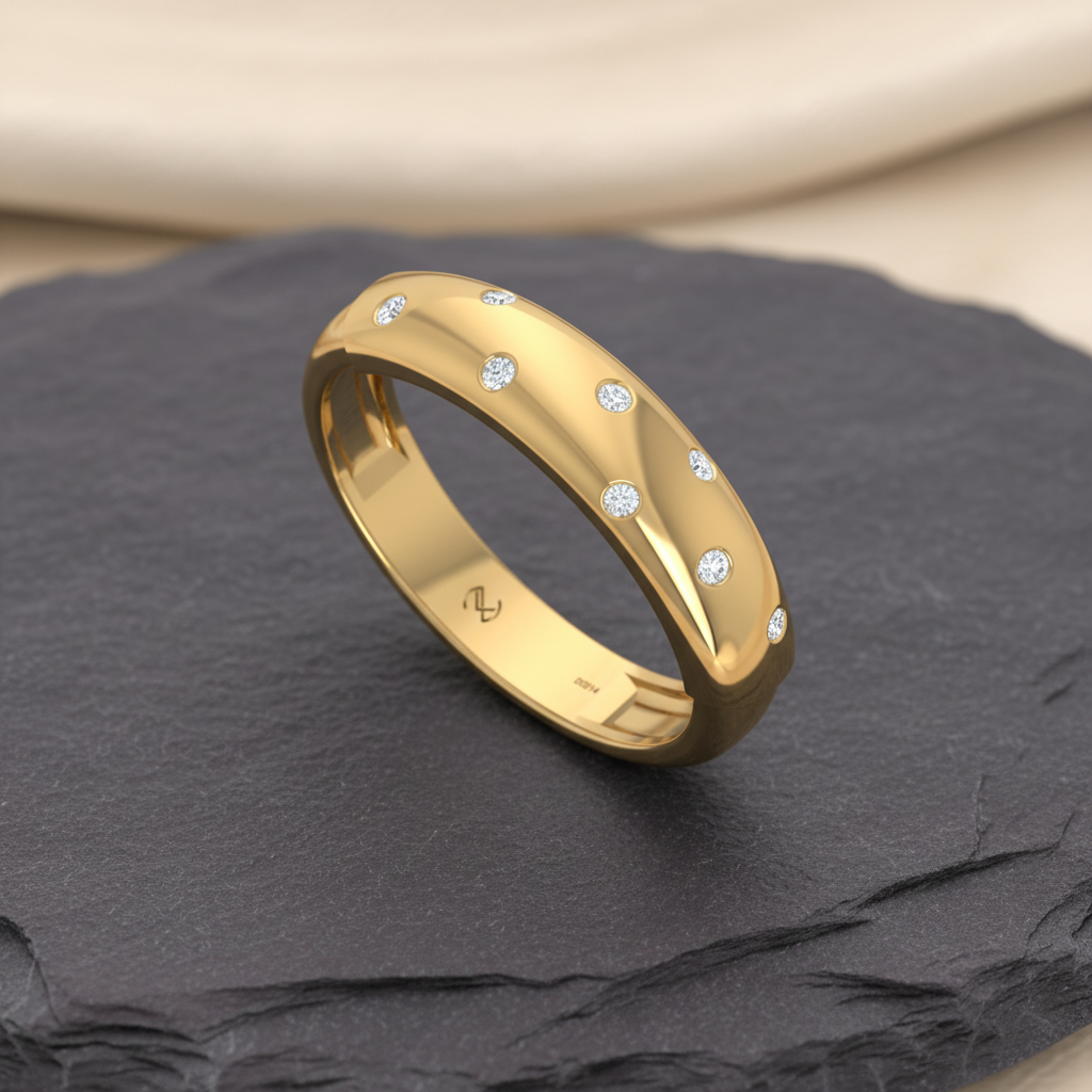 Star-Set Diamond Celestial Constellation Sleek Flush Feminine Luxury