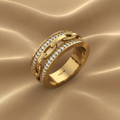 Opulent Diamond Dual-Border Textured Feminine Luxury Elegance