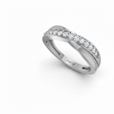 Overlapping with Sculptural Curved Diamond