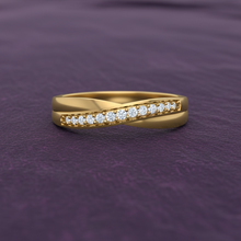 Load image into Gallery viewer, Overlapping with Sculptural Curved Diamond