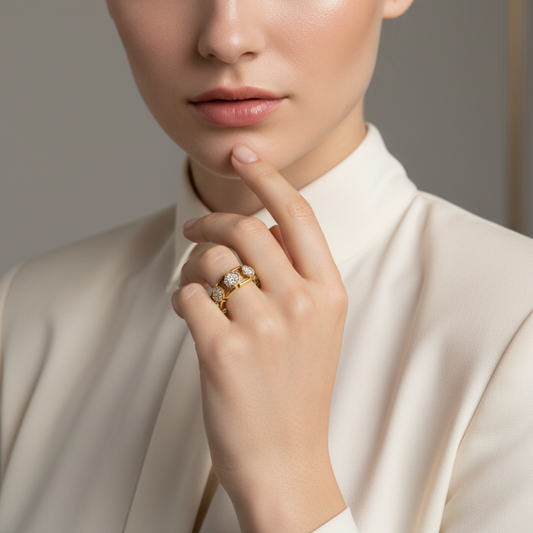 Floating Open-Work and Cluster Diamond