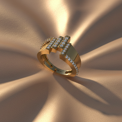 Stepped-Level Linear Accent Rows Diamond
