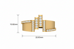 Stepped-Level Linear Accent Rows Diamond