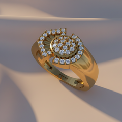 Tiered Orbital Architecture Petal Radiance Diamond