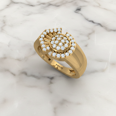 Tiered Orbital Architecture Petal Radiance Diamond