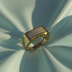 Floating Grid Precision-Set Top Crystal Whisper Diamond