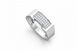 Floating Grid Precision-Set Top Crystal Whisper Diamond