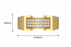 Floating Grid Precision-Set Top Crystal Whisper Diamond
