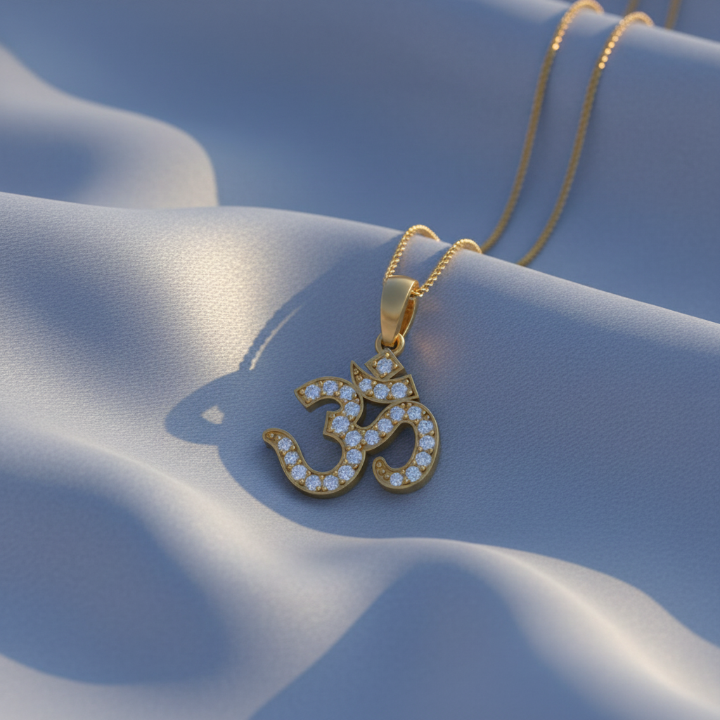 Aum Symbol Diamond Pendant