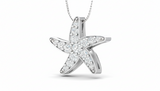 Dainty Diamond Starfish Necklace With Chain