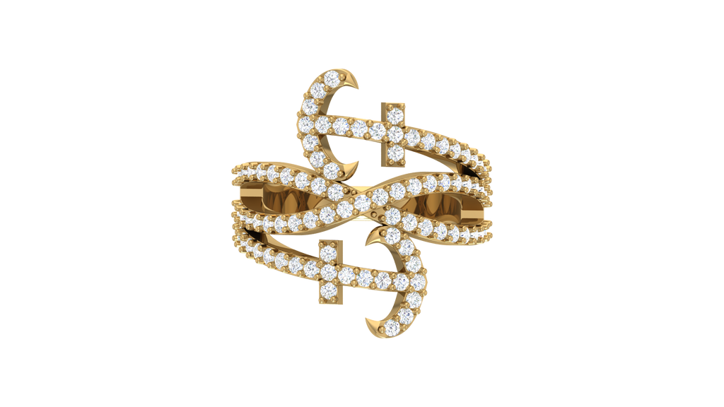 Elegant Intertwining Crossover with Multi-Row Open-Work Design