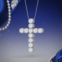 Load image into Gallery viewer, Genuine Diamond &amp; Gold Cross Necklace with Chain
