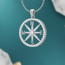 Load image into Gallery viewer, The Compass Diamond Gold Pendant
