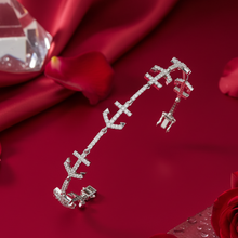 Load image into Gallery viewer, Gold and Diamond Anchor Link Bracelet