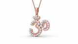 Sacred Aum Symbol Diamond Pendant