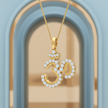 Load image into Gallery viewer, Sacred Aum Symbol Diamond Pendant