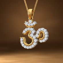 Load image into Gallery viewer, The Om Locket Diamond Border