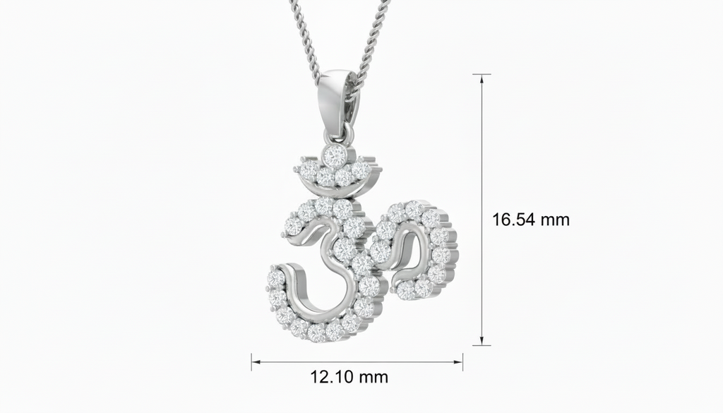 The Om Locket Diamond Border
