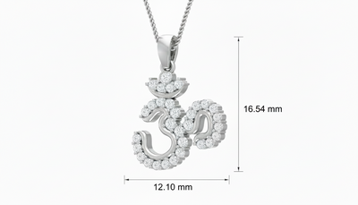 The Om Locket Diamond Border
