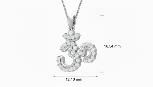 The Om Locket Diamond Border