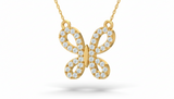 Sparkling Diamond Butterfly Fashion Neckalace With Chain