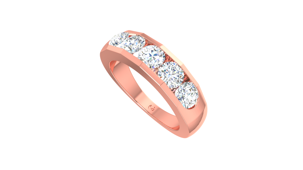 Classic Five Stone Channel Lab Grown Diamond