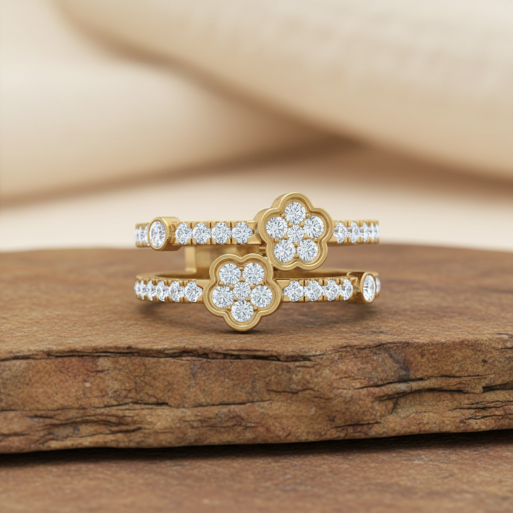 Two-Tiered Flower Diamond