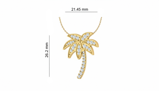 Palm Tree Charm With Chain