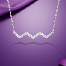 Load image into Gallery viewer, Dainty Diamond Zigzag Necklace With Chain