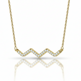 Dainty Diamond Zigzag Necklace With Chain