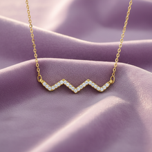 Load image into Gallery viewer, Dainty Diamond Zigzag Necklace With Chain