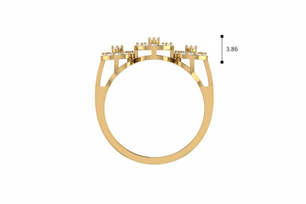 Three-Stone Round Halo