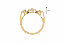 Load image into Gallery viewer, Three-Stone Round Halo