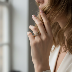 Three-Stone Round Halo Diamond