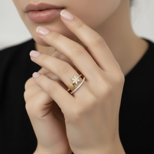 Modern Celestial Galaxy Star Diamond