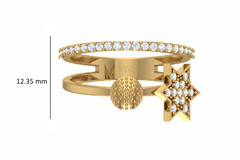 Modern Celestial Galaxy Star Diamond